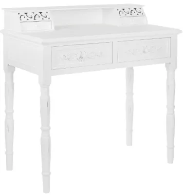 Obrázek produktu pro Casa Padrino sekretář ve venkovském stylu antická bílá 95 x 45 x v. 87 cm - nábytek ve venkovském stylu v ošuntělém vzhledu