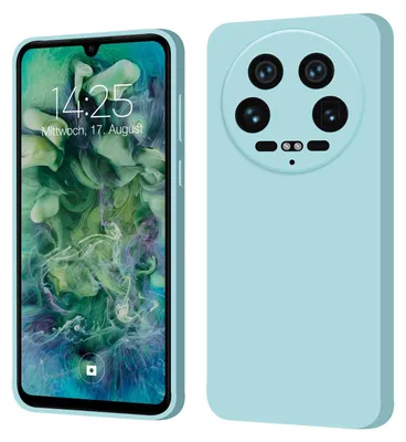Produktbild von Hülle für Xiaomi 14 Ultra Case Cover Bumper Smartphone Softgrip Schutzhülle Farbe: Hellblau