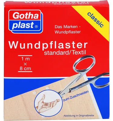 Obrázok produktu pre GOTHAPLAST WUNDPFLASTER STANDARD 1MX8CM SHRINKED, 1 ks PFL