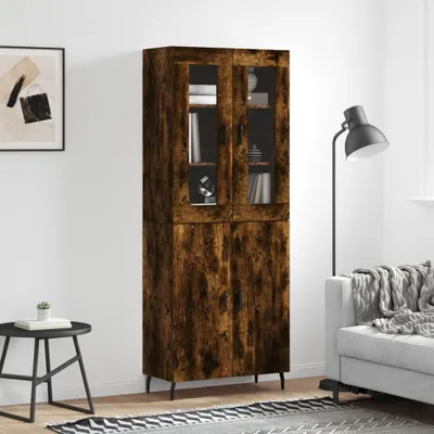 Zdjęcie produktu dla vidaXL Highboard dąb wędzony 69,5x34x180 cm materiał drewnopochodny