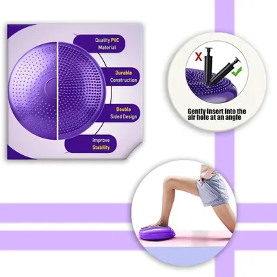 Obrázok produktu pre Balančná podložka 33 cm, 2 ks, s pumpou, pre koordináciu, pre fitness