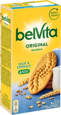 Produktbild von Belvita raňajkové cereálne sušienky s mliekom 300 G