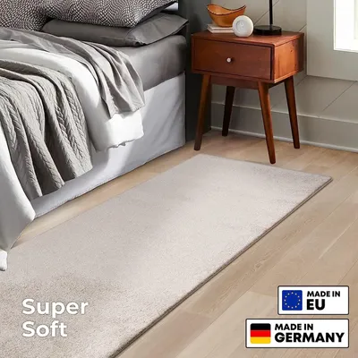 Produktbild von Teppichläufer Bettvorleger Sundae viele Farben & Größen Beige 67x160 cm