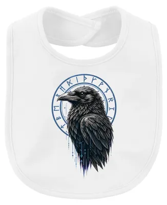 Imagen del producto de Vikingo, Rabe, Runas, Odín, Hugin, Munin, Mitología nórdica, Valhalla, Bebé, Blanco, Talla única