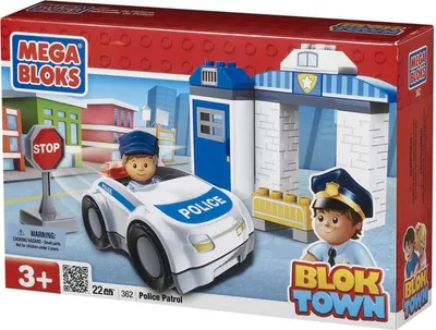 Produktbild von Mega Bloks 362 Block Town Polizei Auto mit Figur und Station 22 Teile