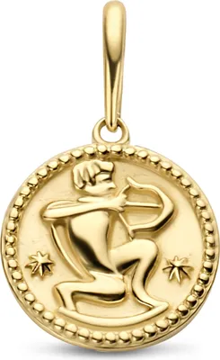 Produktbild von New Bling 9NBG-0279 Gouden Sterrenbeeld - Boogschutter - 10 mm Doorsnee - 14 Karaat - Goud