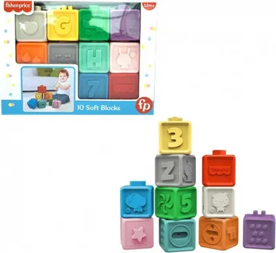 Produktbild von Fisher Price Set Mit 10 Badewürfeln Mehrfarbig  Mehrfarbig One Size