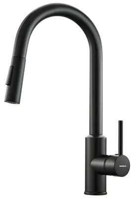 Immagine prodotto di Miscelatore da cucina con doccetta estraibile, alta pressione, girevole a 360°, 2 modalità di getto, colore nero