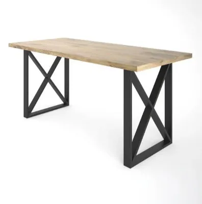 Obrázek produktu pro Sada nohou k stolu DMBAU Mawyr Černa 60 x 72 cm jekl 60/20/2, černé nohy ke stolu, kovové nohy LOFT, DMBAU Mawyr sada nohou, jekl 60x20 cm