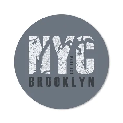 Produktbild von MuchoWow® Mauspad Mousepad New York - Blau - NYC 50x50 cm - Mousepads - Maus Mat - Pad - Mausunterlage - Vinyl