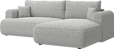 Produktbild von Selsey Ovo - Ecksofa in L-Form mit Schlaffunktion, hellgrau, rechtsseitig