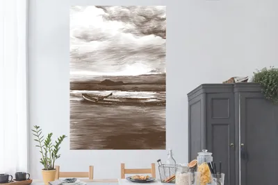 Produktbild von MuchoWow® Poster Boot - Luft - Wasser 120x180 cm - Kunstposter