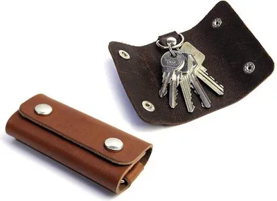 Produktbild von Leather Schlüsselorganizer Handgefertigt in Deutschland Braun Klassisch