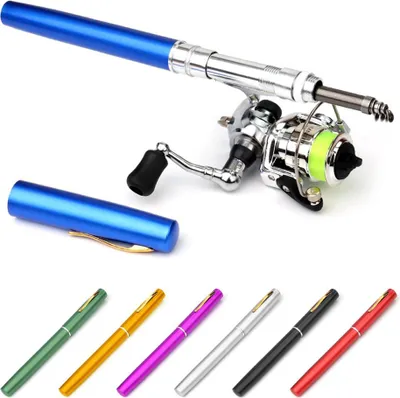 Obrázek produktu pro Kapesní skládací rybářský prut Naviják Combo Mini Pen Fishing Pole Kit Teleskopický rybářský prut Spinning Reel Combo Kit