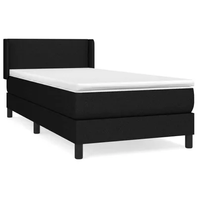 Produktbild von vidaXL Boxspringbett mit Matratze Schwarz 90x200 cm Stoff