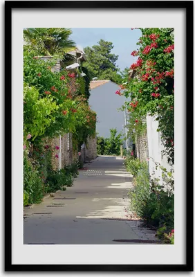 Produktbild von Bild - Bilderrahmen - 50 cm x 70 cm - MDF - Rahmen - Wandkunst Französische Straßen