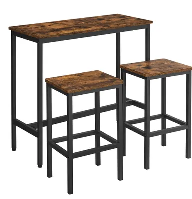 Produktbild von VASAGLE stehtische, bistrotische, Bartisch-Set/Bartisch mit Barhocker-Set,für Esszimmer, Küche