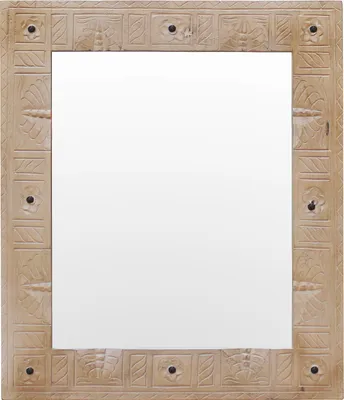 Produktbild von SIT Möbel Wand-Spiegel mit Schnitzereien | rechteckig | Rahmen Mango-Holz natur | B 68 x T 8 x H 79 cm | 14590-01 | Serie DAIPUR
