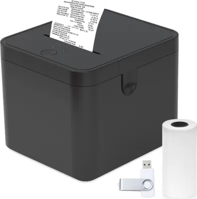 Obrázek produktu pro 58mm tiskárna účtenek, POS tiskárna, USB + BT, stolní přímý termální tisk, kompatibilní s ESC/POS podpora pro zásilkové služby, komerční restaurace, kuchyně, supermarkety, domácí podniky, maloobchody