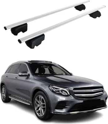 Image de Barres de toit Transversales pour Mercedes GLC X253 SUV 2015-2023 ABE Fer