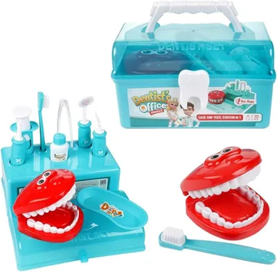 Zdjęcie produktu dla Toi-Toys - Walizka dentystyczna DENTIST (10 elementów) do odgrywania ról dentystycznych dla dzieci
