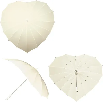 Produktbild von Impliva regenschirm herzförmig 110 cm polyester creme