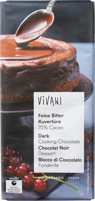 Productafbeelding van Vivani Kookchocolade Puur (150 gr)