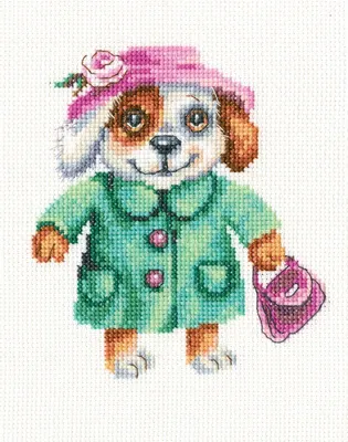 Produktbild von RTO Kreuzstich Set "Scherz" C293, Zählmuster, 12x13,5 cm