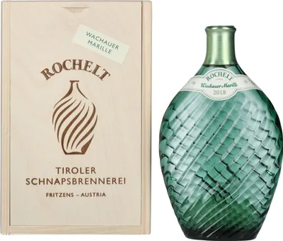 Image de Rochelt Wachauer Marille 2018 50% Vol. 0,35l in Holzkiste