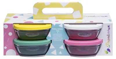 Produktbild von Vorratsglas Vorratsdose Küchenbehälter - 310 ml - Kunststoffdeckel - 4er Set