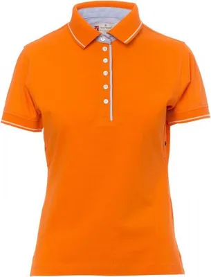 Produktbild von Damen Poloshirt "LEEDS" - Payper Orange/Weiss L