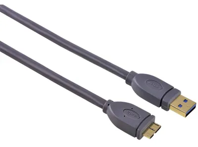 Obrázok produktu pre Hama 00125244, 3 m, USB A, Micro-USB B, USB 3.2 Gen 1 (3.1 Gen 1), 5,12 Gbit/s, Šedá