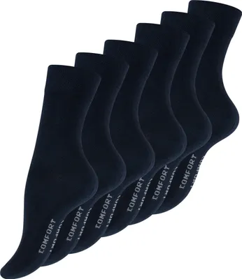 Produktbild von Cotton Prime® Gesundheitssocken 6 Paar, ohne Gummibund 35-38 marine