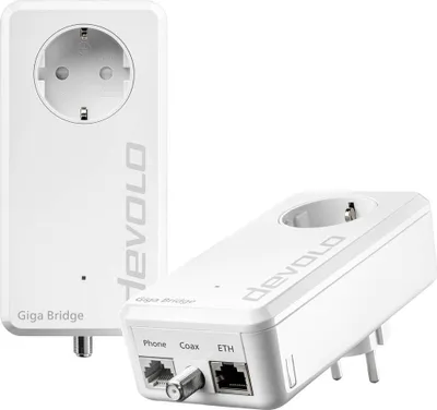 Obrázok produktu pre Devolo Giga Bridge Telefon-Set - 2.000 Mbps - Ethernet