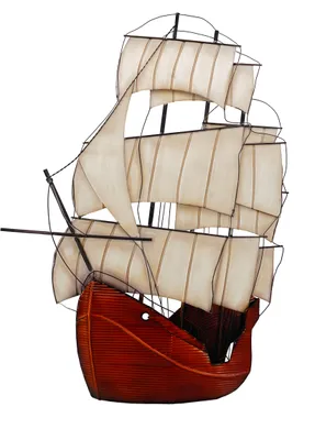 Produktbild von abc HOME | Wanddeko Segelschiff | Metall | 80 cm H