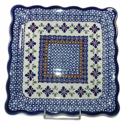 Produktbild von Bolesławiec DU60 1570 Servierteller quadratisch 24 cm