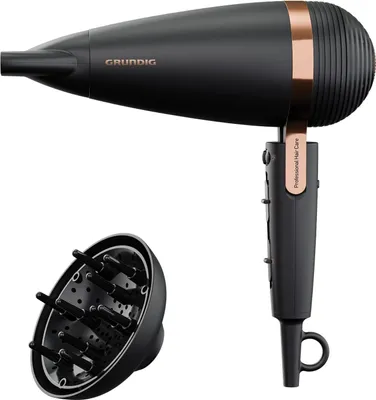 Zdjęcie produktu dla GRUNDIG suszarka do włosów Naturashine HD8080 funkcja jonizacji 2 dysze do stylizacji 2300styling Ultra-powerful Beauty