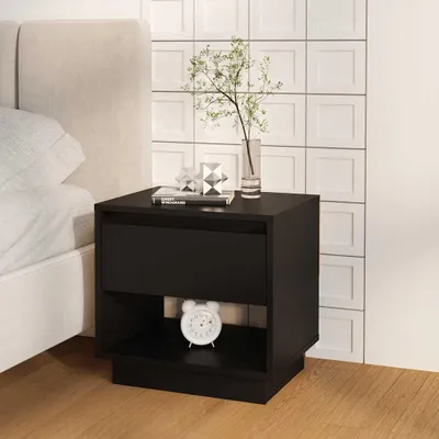 Obrázok produktu pre vidaXL Nočný stolík čierny 45x34x44 cm Materiál drevo