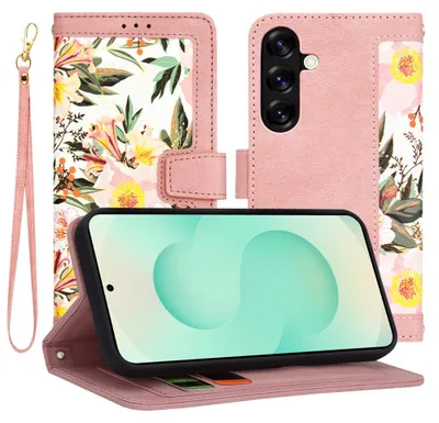 Produktbild von Techsuit FlipCraft Book Wallet Klapphülle mit Kabel für Samsung Galaxy S25 Plus - Sweetheart Pink