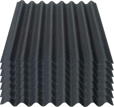 Produktbild von Onduline Easyline Dachplatte Wandplatte Bitumenwellplatten Wellplatte 7x0,76m² - schwarz