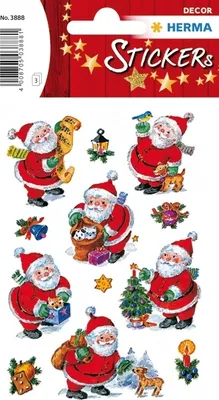 Produktbild von HERMA 3888, Mehrfarbig, Papier, Santa Claus, 3 Blätter