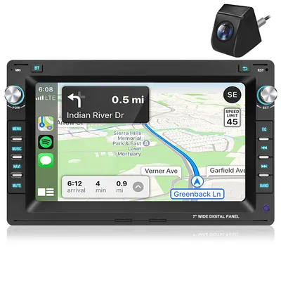 Obrázek produktu pro 7 Zoll 2+64G 2din DAB+ Android14 carplay Autoradio GPS Navi FM pro VW Polo 9n Golf4 Jetta Passat B5 Andriod Auto WIFI USB