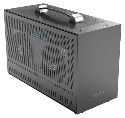 Zdjęcie produktu dla Obudowa PCCOOLER, Mini Tower, ITX, bez zasilacza, boczne okno typu MESH, szara, USB 3.2 gen 1 x 1, USB Type-C x 1