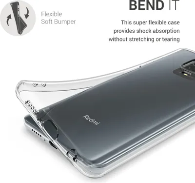 Produktbild von kwmobile Hülle kompatibel mit Xiaomi Redmi Note 9S / 9 Pro / 9 Pro Max - Silikon Handyhülle transparent - Handy Case in Transparent