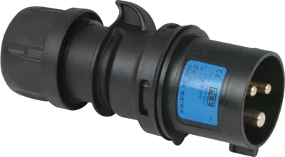 Produktbild von PCE CEE 16 A/240 V - 3P Plug male Schwarz - IP44