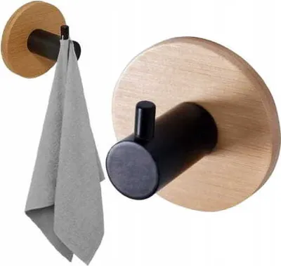 Produktbild von Umbra runder selbstklebender Einzelkleiderbügel aus Bambus
