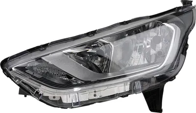 Productafbeelding van Koplamp links + dimlicht + knipperlichtbehuizing, zwart, geschikt voor Ford Transit Connect, onderdeelnummers: 3242096, 2450635, 2646582, KT1B13W030AE, KT1B13W030AF