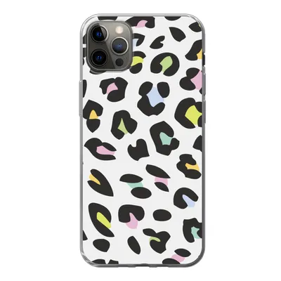 Produktbild von MuchoWow® Handyhülle Schutzhülle Hülle für iPhone 13 Pro Max Pantherdruck - Farben - Schwarz Silikon Softcase Handy Hülle - Mobiltelefon