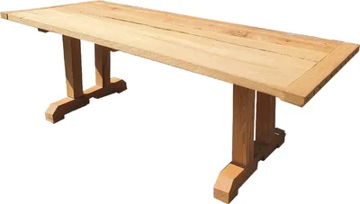 Produktbild von Casa Padrino Massivholz Esstisch Naturfarben 228 x 96 x H. 77 cm - Rustikaler Küchentisch aus massivem Eichenholz - Esszimmer Möbel