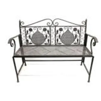 Produktbild von Gartenbank 107cm 2-Sitzer Antik Design Eisenbank Parkbank Sitzbank Bank